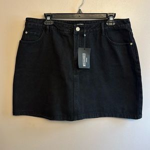 Missguided A Line Denim Mini Skirt size 12 NWT
